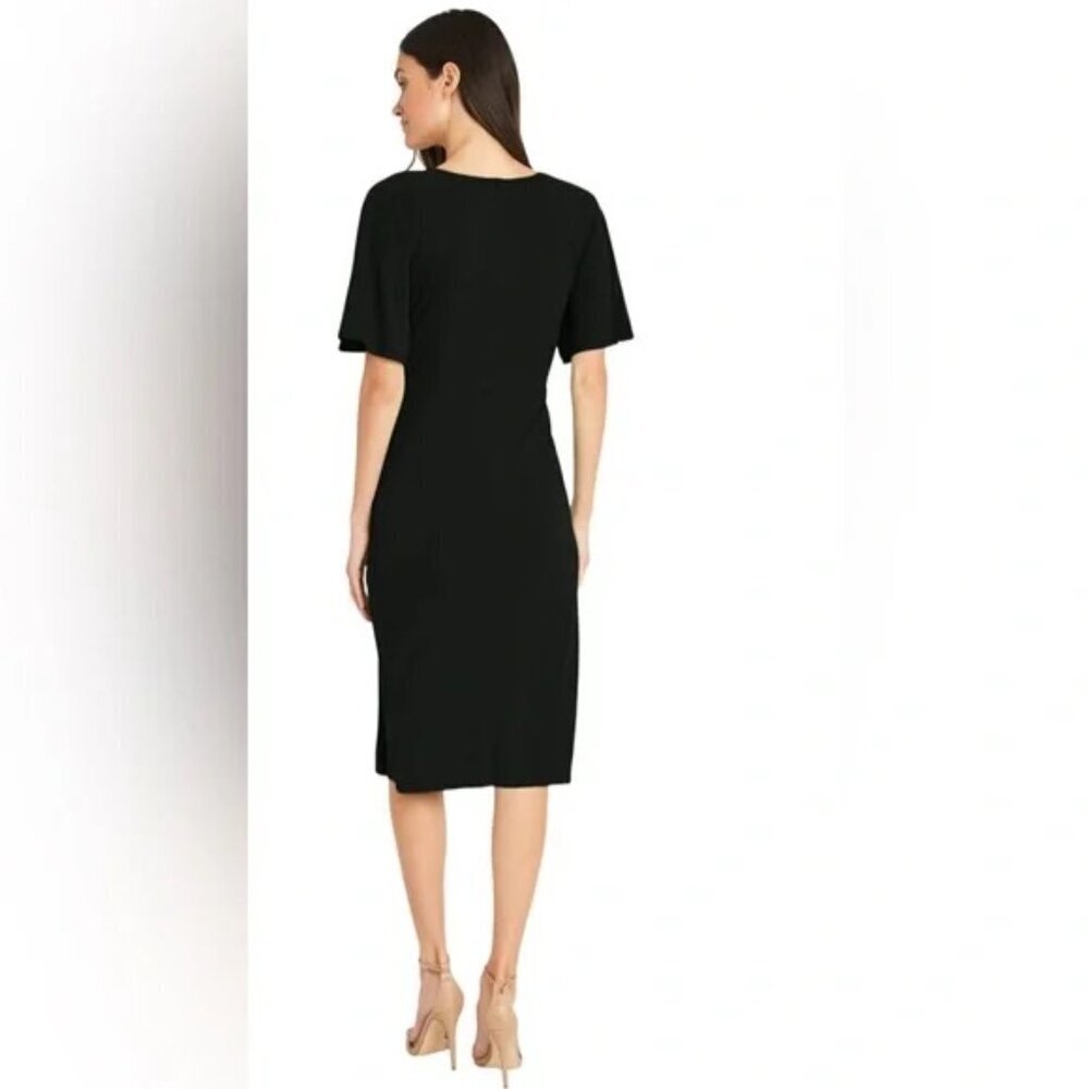 GIGI BLACK WRAP DRESS BY MAGGY LONDON - Picture 7 of 7